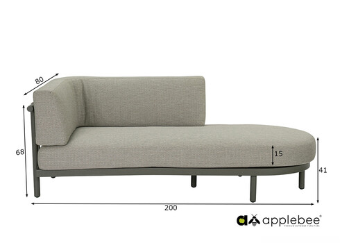 Diivan Apple Bee MAUI hall, 200x80xH68 cm, vasak