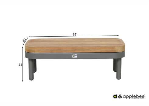 Diivanilaud Apple Bee MAUI pruun / hall, 85x40xH31 cm