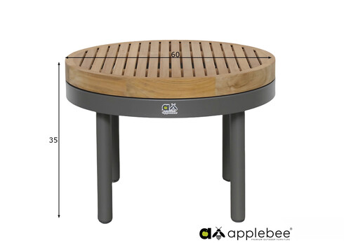 Diivanilaud Apple Bee MAUI pruun / hall, 60x60xH31 cm