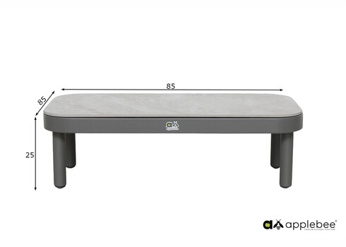 Diivanilaud Apple Bee MAUI beež / hall, 85x85xH25 cm