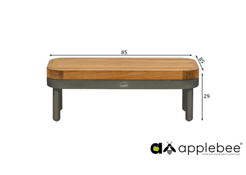 Diivanilaud Apple Bee MAUI pruun / hall, 85x85xH29 cm