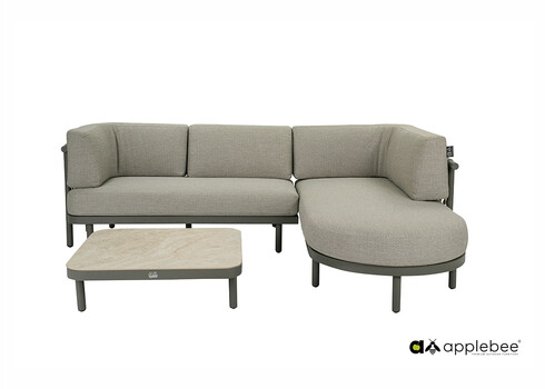 Diivanilaud Apple Bee MAUI beež / hall, 85x85xH25 cm