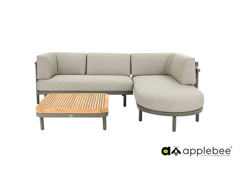 Aiamööbli komplekt Apple Bee MAUI pruun / hall, 2 diivanit + aialaud