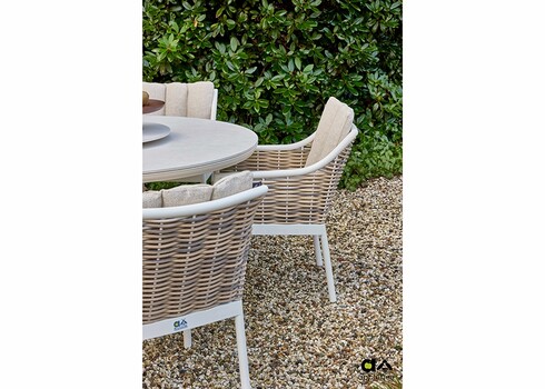 Aialaud serveerimisalusega Apple Bee MELVILLE helebeež, D140xH77 cm