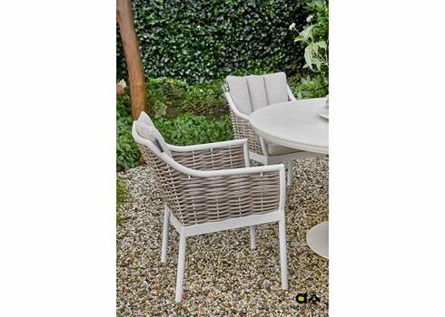Aialaud serveerimisalusega Apple Bee MELVILLE helebeež, D140xH77 cm