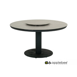 Aialaud serveerimisalusega Apple Bee MELVILLE hall / must, D140xH77 cm