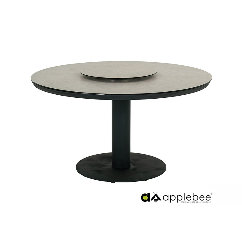 Aialaud serveerimisalusega Apple Bee MELVILLE hall / must, D140xH77 cm