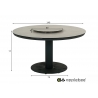 Aialaud serveerimisalusega Apple Bee MELVILLE hall / must, D140xH77 cm