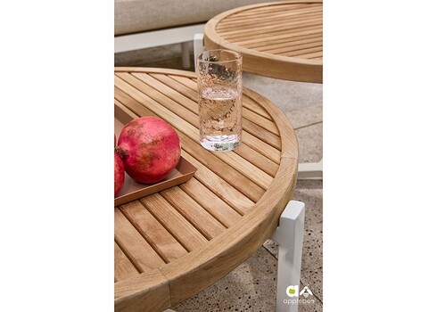 Diivanilaud Apple Bee MONACO helebeež / tiik, D75xH34 cm