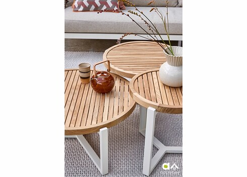 Diivanilaud Apple Bee MONACO helebeež / tiik, D75xH34 cm