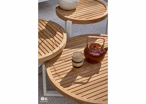 Diivanilaud Apple Bee MONACO helebeež / tiik, D60xH40 cm