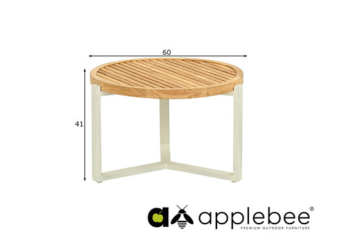 Diivanilaud Apple Bee MONACO helebeež / tiik, D60xH40 cm