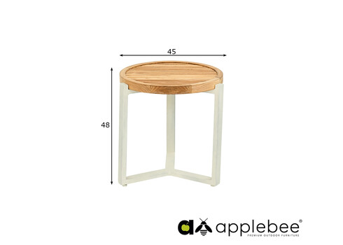 Diivanilaud Apple Bee MONACO helebeež / tiik, D45xH47 cm
