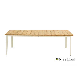 Söögilaud Apple Bee MILOU tiik / helebeež, 240x100xH77 cm