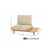 Tugitool vasak Apple Bee SLING pruun / beež, 108x77xH68 cm