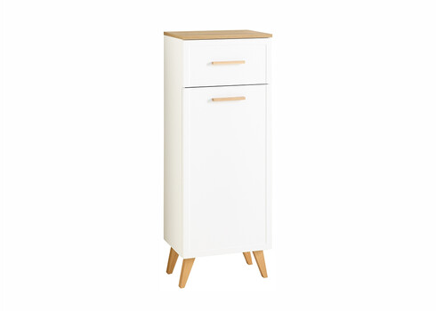 Alumine vannitoakapp 383 mattvalge / tamm, 45x32,5xH104 cm