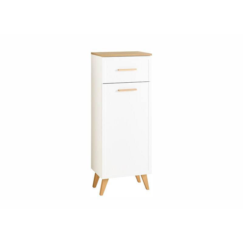 Alumine vannitoakapp 383 mattvalge / tamm, 45x32,5xH104 cm