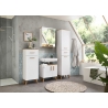 Alumine vannitoakapp 383 mattvalge / tamm, 45x32,5xH104 cm