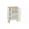 Alumine vannitoakapp 383 mattvalge / tamm, 60x32,5xH77 cm