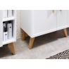 Alumine vannitoakapp 383 mattvalge / tamm, 60x32,5xH77 cm