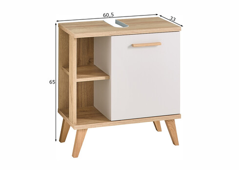 Valamukapp 966 hallikasbeež / tamm, 60,5x33xH65 cm