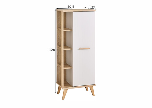 Vannitoakapp 966 hallikasbeež / tamm, 50,5x33xH128 cm