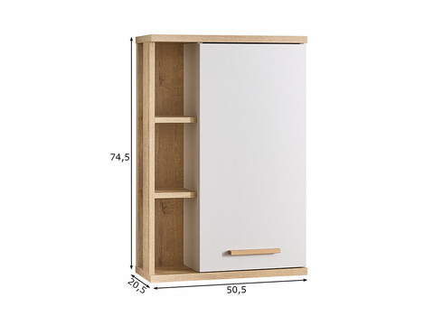 Seinakapp 966 hallikasbeež / tamm, 50,5x20,5xH74,5 cm