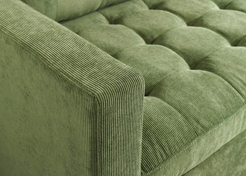 Nurgadiivan STOCKHOLM roheline, 220x85xH90 cm