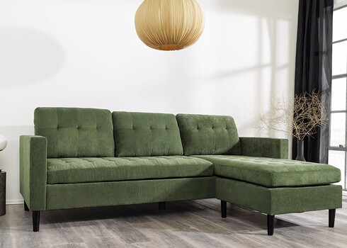 Nurgadiivan STOCKHOLM roheline, 220x85xH90 cm