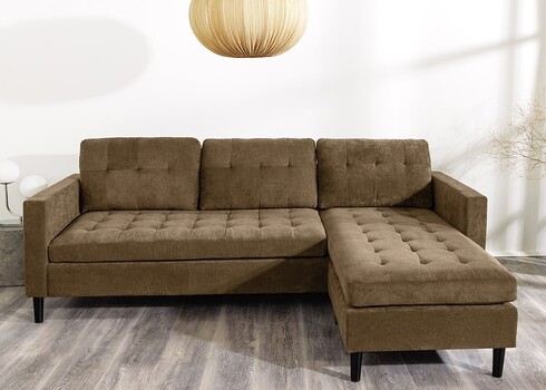 Nurgadiivan STOCKHOLM pruun, 220x85xH90 cm