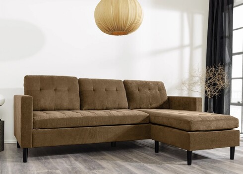 Nurgadiivan STOCKHOLM pruun, 220x85xH90 cm