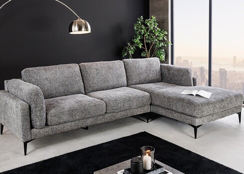 Nurgadiivan MANHATTAN tekstuurne hall, 292x85xH88 cm