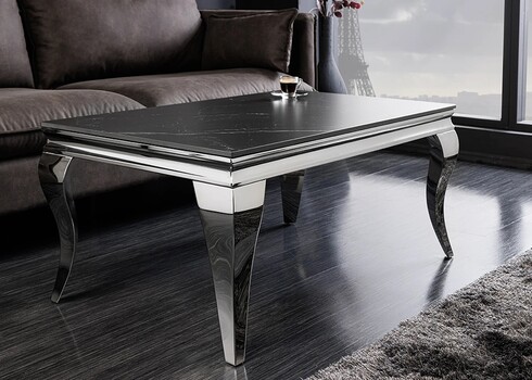 Diivanilaud MODERN BAROQUE must kivi, 100x60xH45 cm