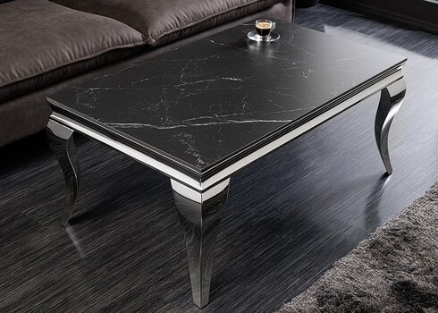 Diivanilaud MODERN BAROQUE must kivi, 100x60xH45 cm