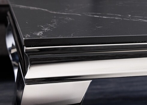 Diivanilaud MODERN BAROQUE must kivi, 100x60xH45 cm