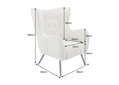 Tugitool AMSTERDAM hallikasbeež, 82x83xH104 cm