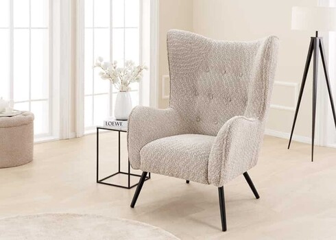 Tugitool AMSTERDAM hallikasbeež, 82x83xH104 cm