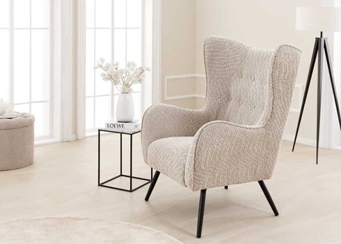 Tugitool AMSTERDAM hallikasbeež, 82x83xH104 cm