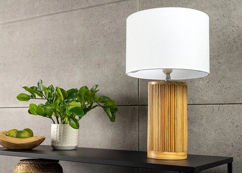 Lauavalgusti GATSBY pruun / valge, 30x30xH49 cm, E27