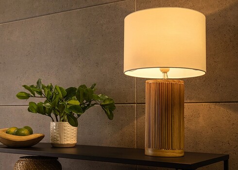 Lauavalgusti GATSBY pruun / valge, 30x30xH49 cm, E27