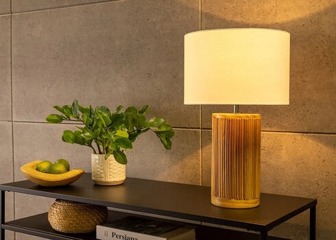 Lauavalgusti GATSBY pruun / valge, 30x30xH49 cm, E27