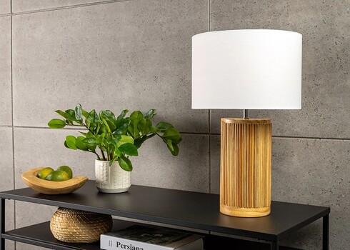 Lauavalgusti GATSBY pruun / valge, 30x30xH49 cm, E27