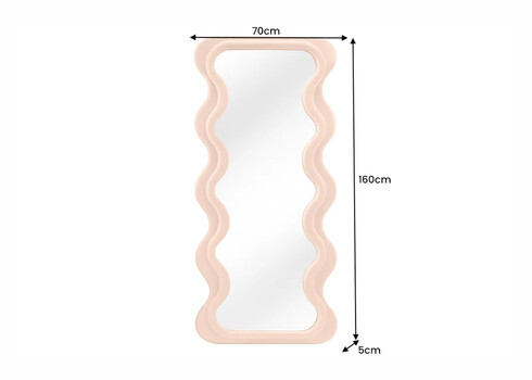 Peegel CURVY aprikoos, 70x5xH160 cm