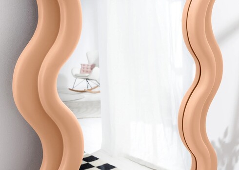 Peegel CURVY aprikoos, 70x5xH160 cm