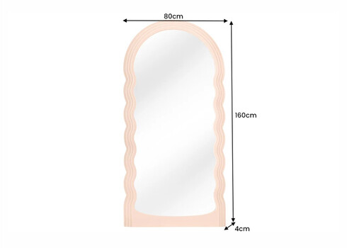 Peegel WAVE aprikoos, 80x4xH160 cm