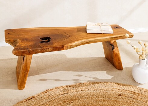 Diivanilaud ROOT tiikpuu, 100x36xH40 cm