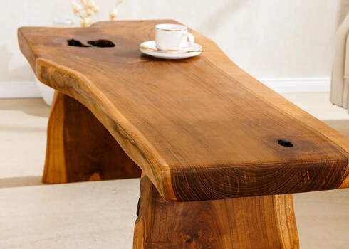 Diivanilaud ROOT tiikpuu, 100x36xH40 cm