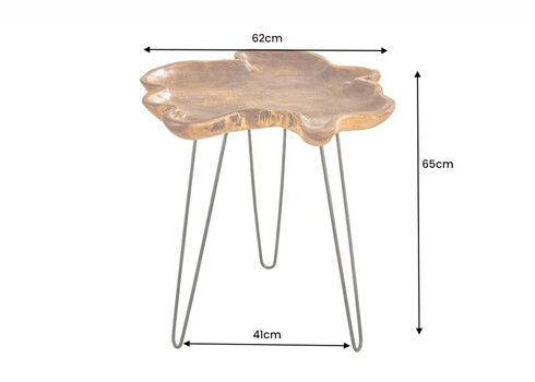 Abilaud WILD tiikpuu, 62x62xH65 cm