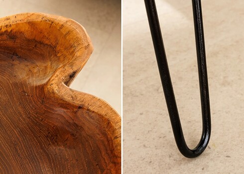 Abilaud WILD tiikpuu, 62x62xH65 cm