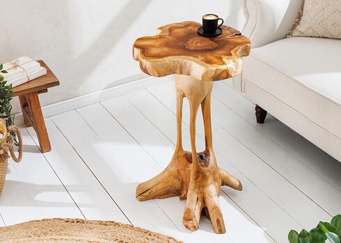 Diivanilaud ROOT tiikpuu, 42x42xH70 cm